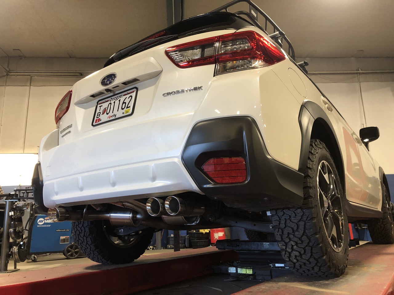 Subaru Crosstrek Quad exit axleback exhaust system